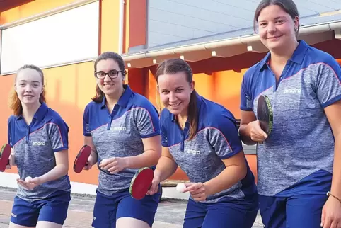 Das Riedelberger Oberliga-Quartett mit (von links) Victoria Schaaff, Denise Bicha, Julia Dieter und Elena Süs ist schon seit zwe