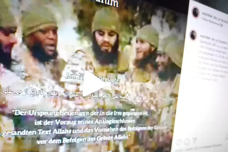 Verbreitet Kurzvideos mit islamistischen Durchhalteparolen: Hinter diesem Instagram-Profil soll ein etwa 18 Jahre alter Jugendli