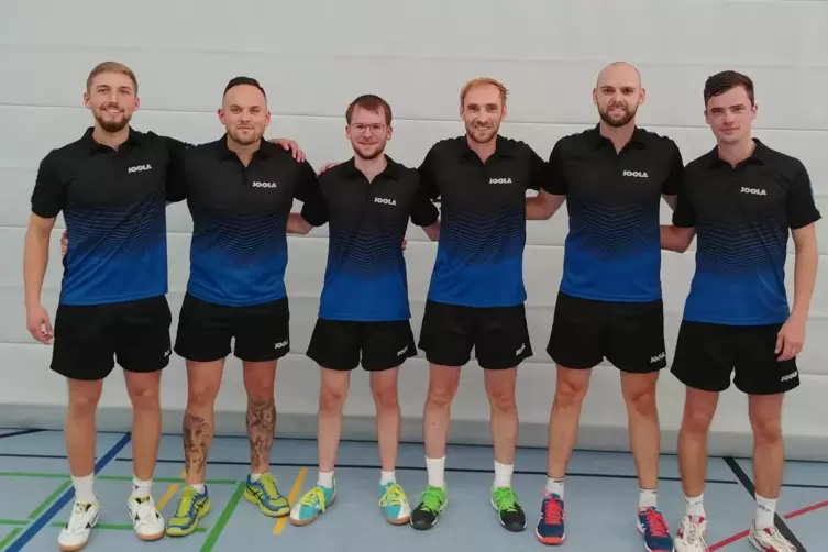 Nünschweilers Oberligateam: (von links) Henry Wiche, Andy Halinski, Timo Schultz, Thomas Veith, Fabian Freytag und Rouven Niklas