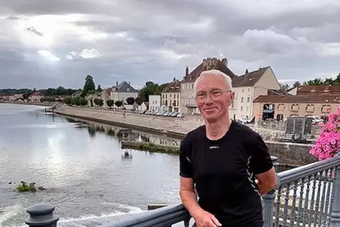 Emil Heid während der Juli-Radtour in Vesoul.