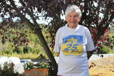 In Berlin ist sie Marathon gelaufen: Ruth Fuldner. 