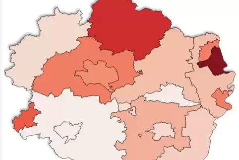 Corona-Zahlen für die einzelnen Kreise/Städte der Pfalz in den interaktiven Grafiken im Artikel. 