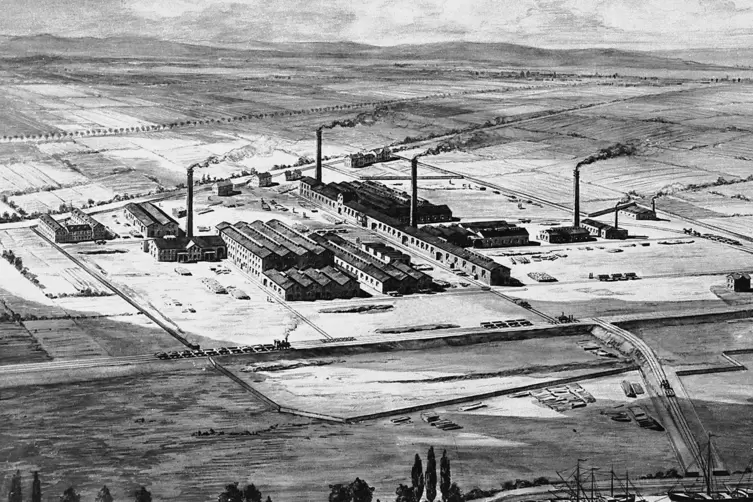 So sah das Chemiewerk 1866 aus. 