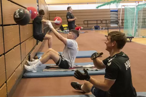 Die HWE-Herren im Training.