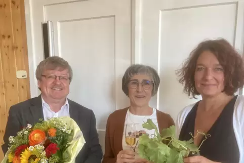 Doris Vaudroz (Mitte) bei ihrer Verabschiedung. 