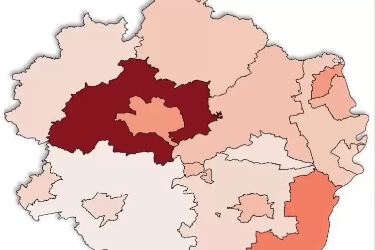Der Kreis Kaiserslautern hat den ersten Tag den kritischen Wert überschritten. 