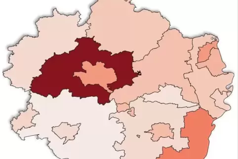 Der Kreis Kaiserslautern hat den ersten Tag den kritischen Wert überschritten. 
