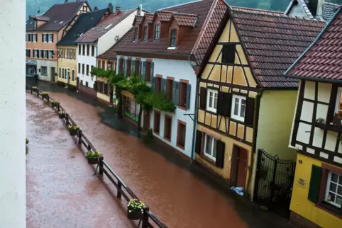 Hochwasser in Annweiler. 