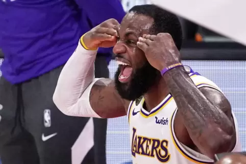 Gut gebrüllt: LeBron James führte die Lakers zum Titel. 