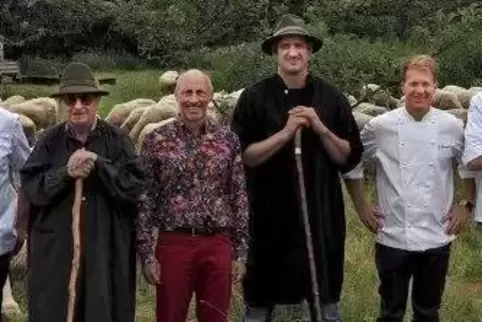 Wichtige Akteure der Lammwochen im Bliesgau: Rudolf Schwarz, Holger Gettmann, Martin Ernst und Cliff Hämmerle (von links), aufge