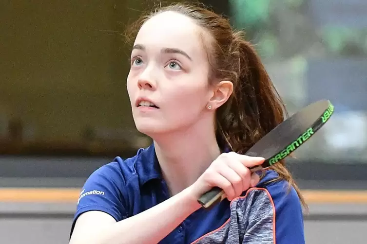 Fokussiert beim Tischtennis für den TTC Riedelberg und in ihrem beruflichen Werdegang: Victoria Schaaff aus Höhfröschen.