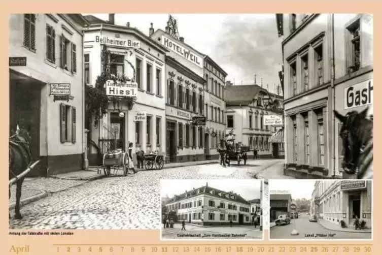 Unser Bild zeigt die vielen Gaststätten vergangener Tage am Anfang der Talstraße. 