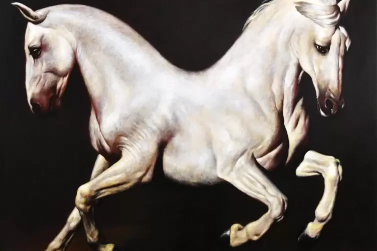 Phantastisch: Gemälde „Weisses Pferd“ von Dietmar Gross. 