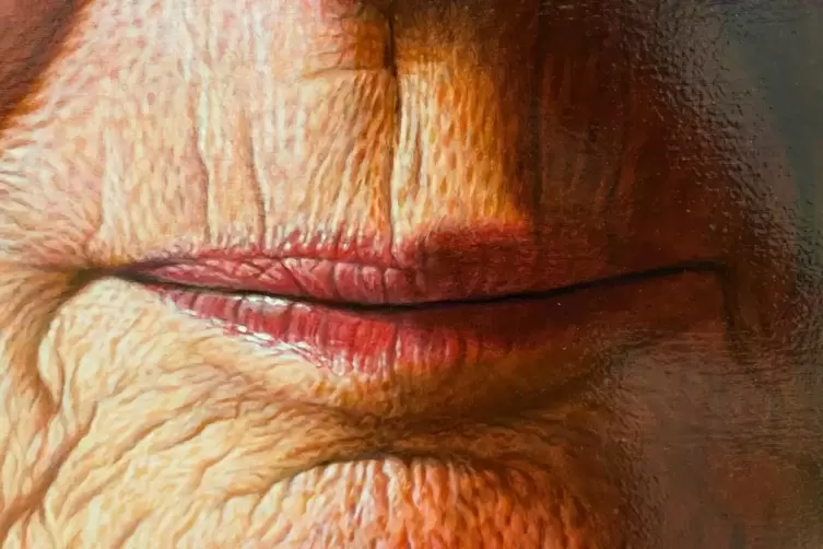Porentief: Detail einer Arbeit von Gerd Bannuscher. 