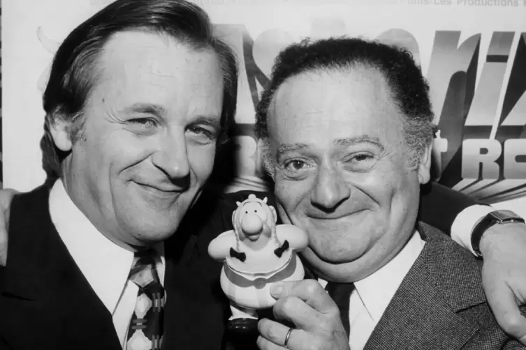 Die beiden V&auml;ter der Comic-Gallier: Ren&eacute; Goscinny (rechts) und Albert Uderzo. 