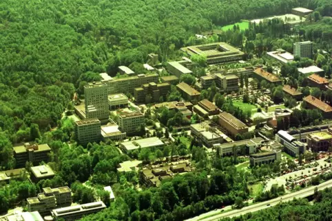 Der Campus der Universität des Saarlandes.