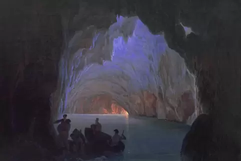 Geheimnisvolles Lichterspiel in Blau: Als Fried die Grotte von Capri besuchte, war sie erst neun Jahre entdeckt.