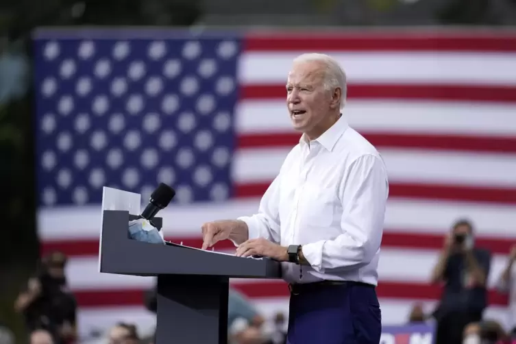 War schon Vizepr&auml;sident, will jetzt als Chef zur&uuml;ck ins Wei&szlig;e Haus: Joe Biden, hier beim Wahlkampf in Georgia.