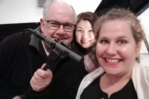Das Produktionsteam der CD (von links): Martin Frobeen, Seung-Jo Cha und Sonja Doniat.