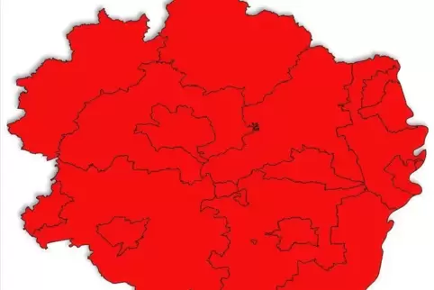 Coronaampel-Farben: Die Pfalz bleibt am Sonntag rot. 