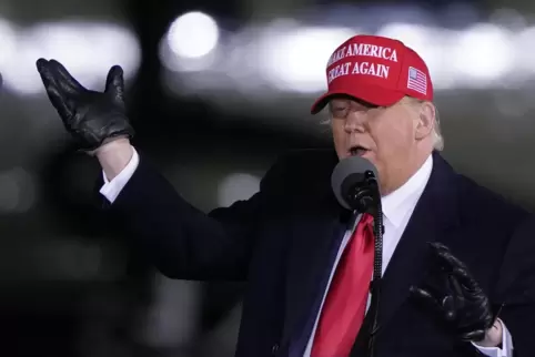 Donald Trump bei seinem Wahlkampauftritt in Hickory, North Carolina. 