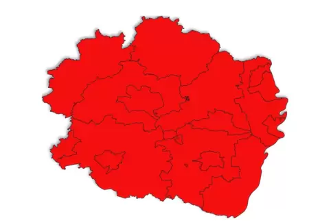 Nur wenige Kommunen in der Pfalz können darauf hoffen, bald nicht mehr über der Warnstufe rot zu sein. 