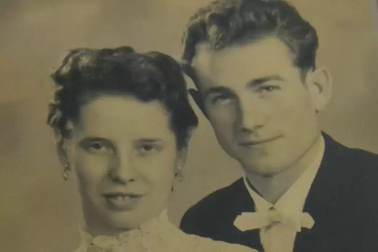 Das Hochzeitspaar 1955. 