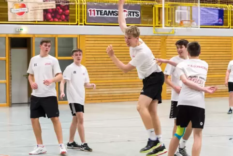 Das letzte Training der Mannschaft, bevor erneut wegen Corona Kontaktsportarten wie Handball verboten wurden: Christian Schantz 