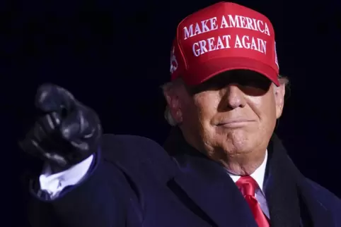 Wer nicht für das Team Trump ist, den verhöhnt er: Präsident Donald Trump beim Wahlkampf in Kenosha, Wisconsin.