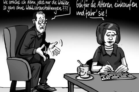 Ein Lösungsvorschlag von Karikaturist Uwe Herrmann.
