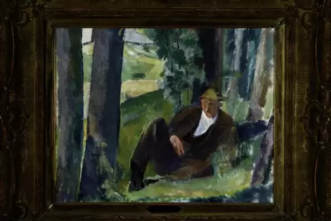 Albert Weisgerbers Ölgemälde „Ruhender Mann im Wald“ aus dem Jahr 1913 steht auf der Liste. 