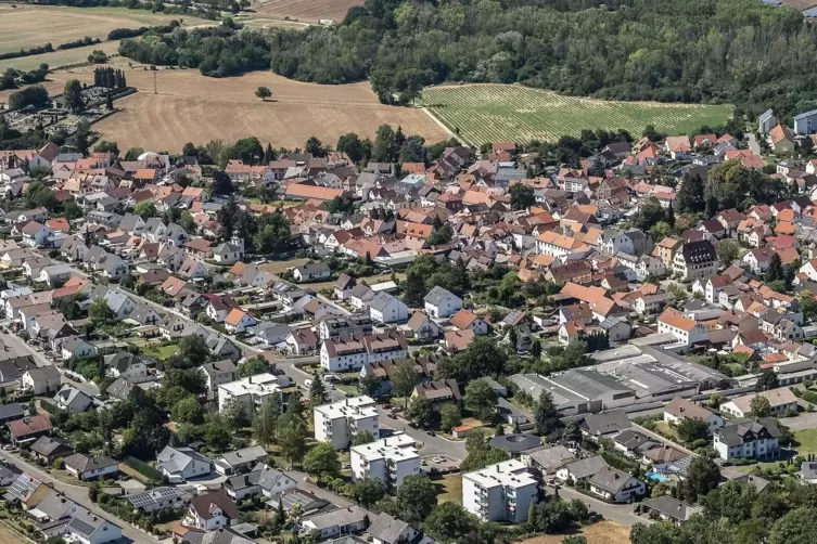 Hettenleidelheim von oben. 