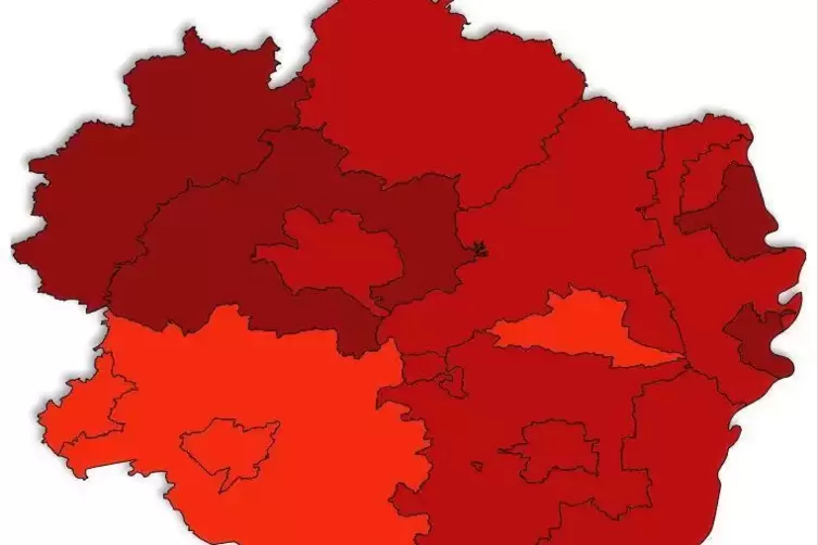 Die Pfalz bleibt auch am 17. November überall bei Warnstufe rot. 