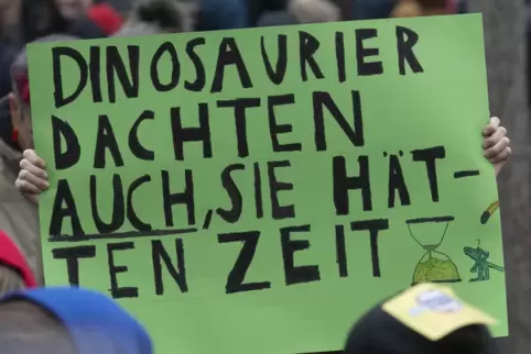 Plakat bei einer Fridays-for-Future-Demonstration in Berlin. 