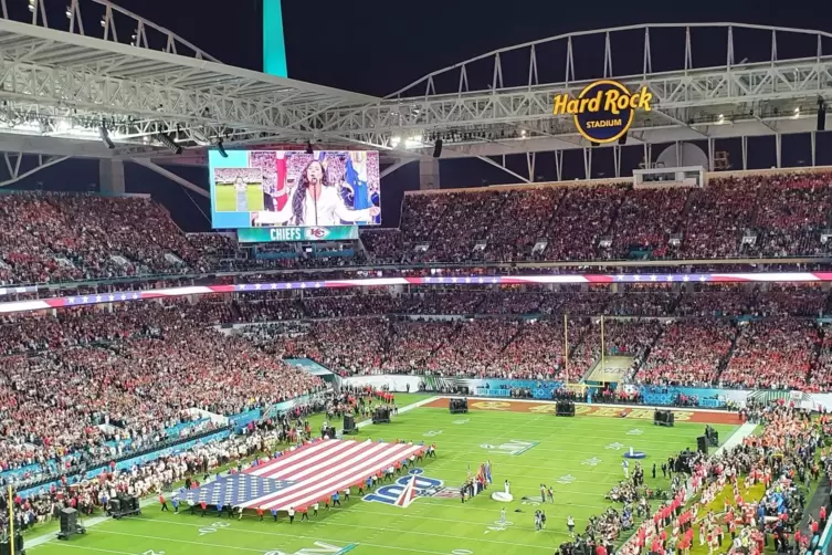 Der Super Bowl 2020 in Miami. Damals noch mit vollen Rängen. 