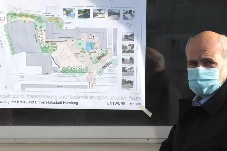 Roland Ecker hat den Plan f&uuml;r den k&uuml;nftigen Park ausgearbeitet.