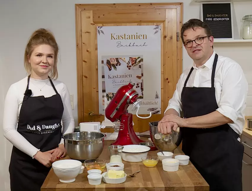 Julia und Christof Feith mit den Zutaten.