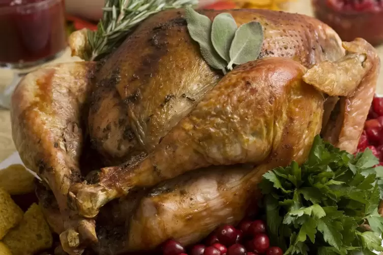 Truthahn ist das traditionelle Essen zu Thanksgiving . 