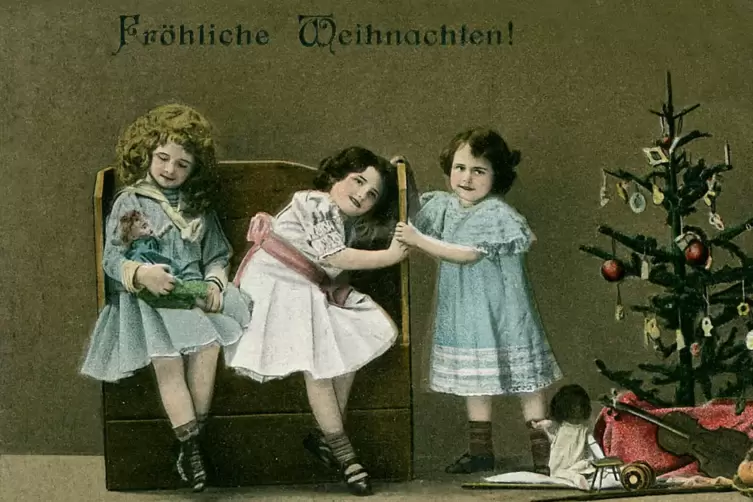 Historische Weihnachtskarte. 