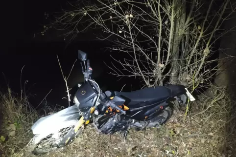 Die in Glanbrücken gestohlene Maschine wurde am Glan im Gebüsch stehend gefunden. 