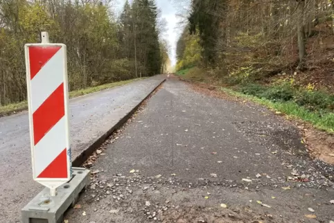 Vom Ortsausgang bergabwärts soll die Straße abgefräst und neu asphaltiert werden. Bisher wurden aber nur vier Stellen erneuert, 