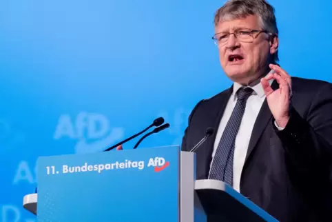 Jörg Meuthen, Bundessprecher, spricht beim Bundesparteitag der AfD.