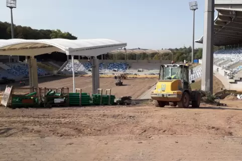 Das Saarbrücker Stadion am Ludwigspark.