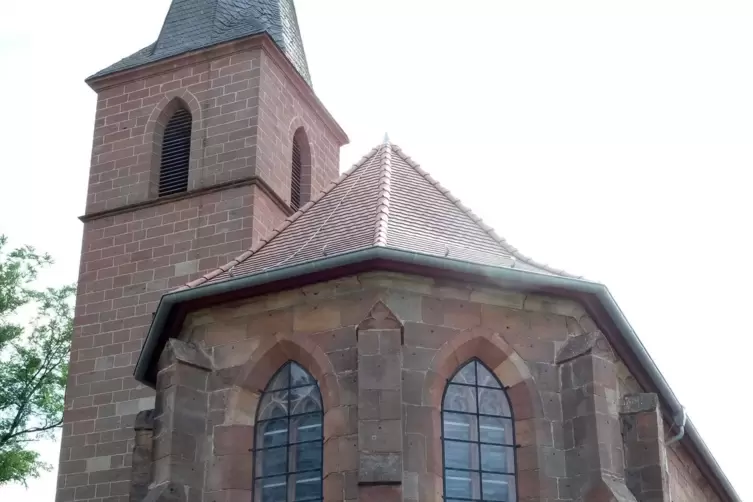 Die protestantische Kirche in Wiesbach. 