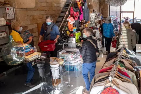 Der Flohmarkt am Eröffnungstag, 31. Oktober.