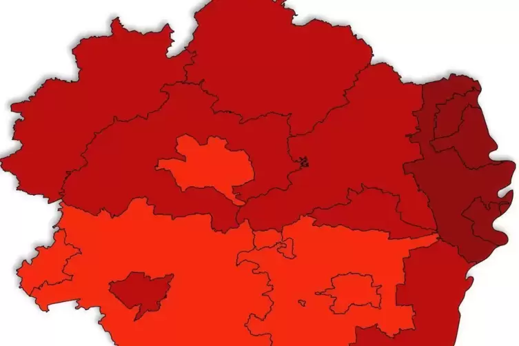 Rot zeigt sich am Donnerstag die Corona-Ampel in der Pfalz.