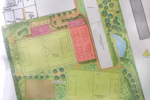 20 Jahre alt: der Plan des Sportzentrums in Weingarten. 