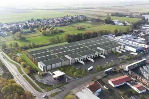 So könnte das Logistikzentrum in einer ersten Visualisierung aussehen. 