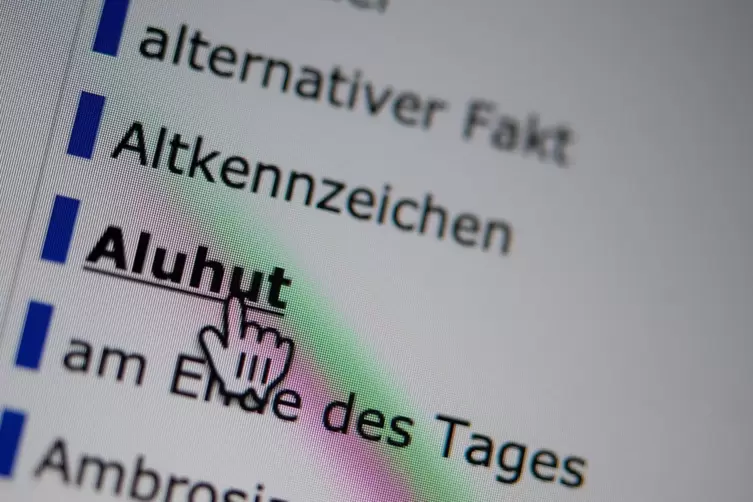 Das Wort „Aluhut“ auf der Website des Leibniz-Instituts für Deutsche Sprache. 