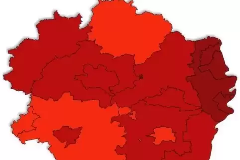 Nur vier Kommunen in der Pfalz haben eine Inzidenz unter 100.
